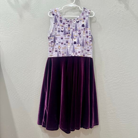 Malia + Kai Lavender Nutcracker Velvet Tank Twirl Dress - Picture 1 of 8